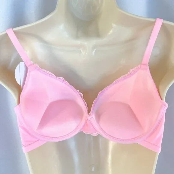 VS Bombshell Inspired Adds 2 Cups Ultimate Pushup Bra 34C Pink Lace - Picture 3 of 6